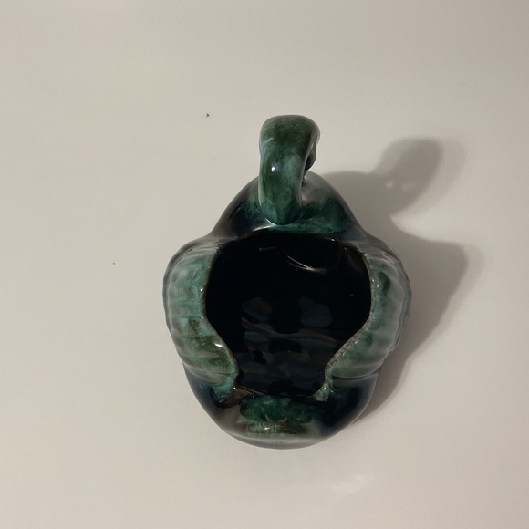 VTG Blue Mountain Pottery Swan Planter Canada Drip Glaze - Picture 4 of 6